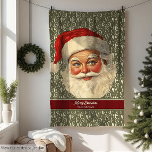 Timeless Vintage Santa Claus Fleece Christmas Gift