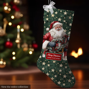 Timeless Vintage Santa Claus Stocking Personalized