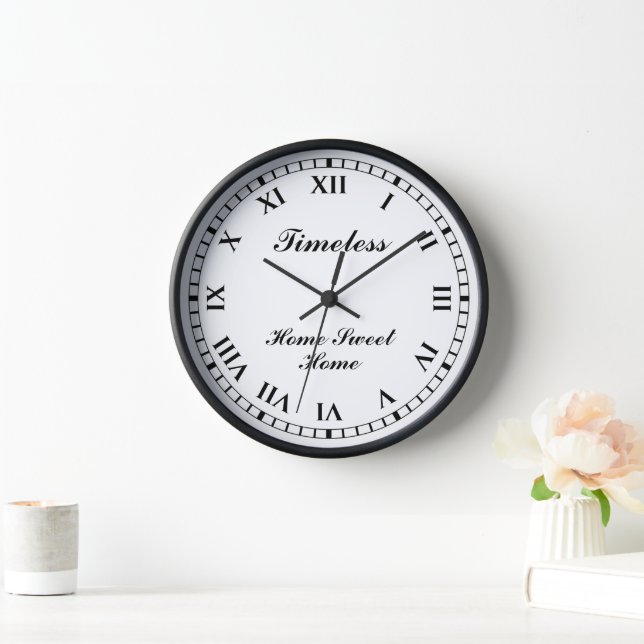 Timeless wall clock with classy roman numerals (Home)