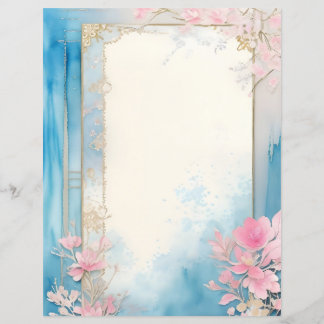 Timeless Watercolor Florals Scrapbook Paper