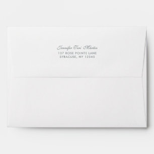 Timeless Wedding Blue Grey and White Envelope