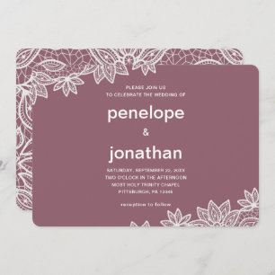 Timeless Wedding Lace Look Invitation