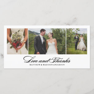 Timeless Wedding Thank You Photo Card