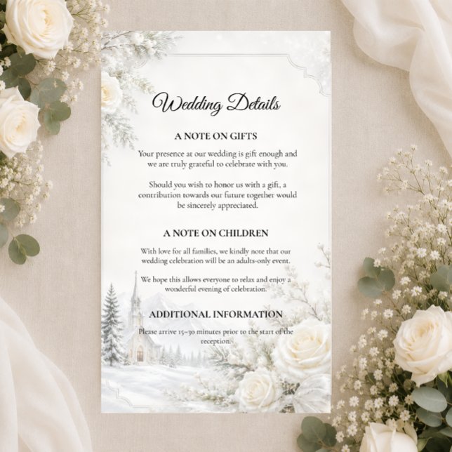 Timeless Winter Wedding Enclosure Card (Creator Uploaded)