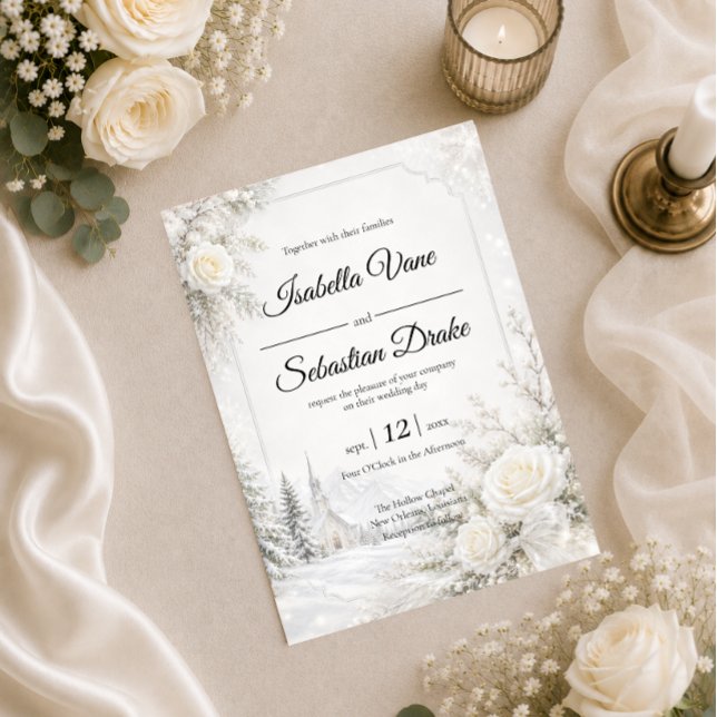 Timeless Winter Wedding Invitation (Creator Uploaded)