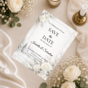Timeless Winter Wedding Save The Date