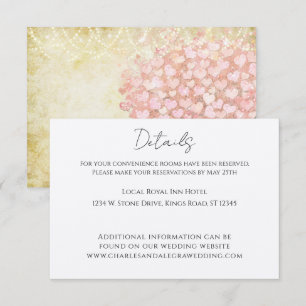 Timeline Order of Events Heart Leaf Tree Enclosure Invitation