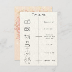Timeline Order of Events Heart Leaf Tree Program Invitation