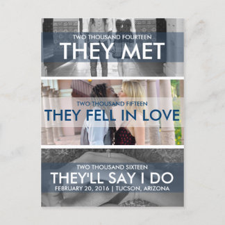 Timeline Save the Date Postcard