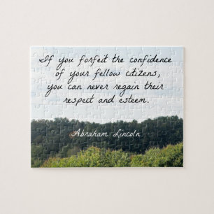 Timely Quote by Abraham Lincoln Jigsaw Puzzle