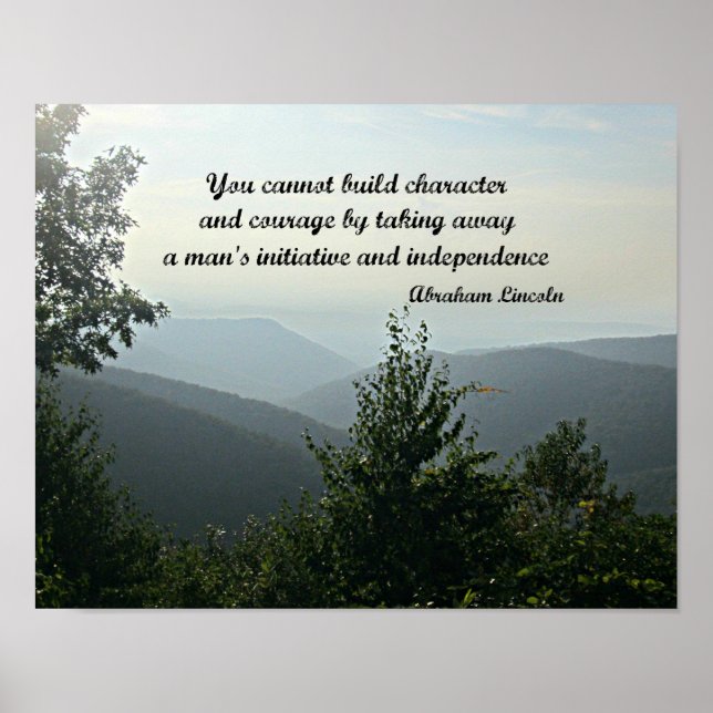 Timely Quote by Abraham Lincoln Poster (Front)