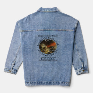 TIMEMACHINE TRAVEL LONDON 1347 BLACK PLAGUE DENIM JACKET
