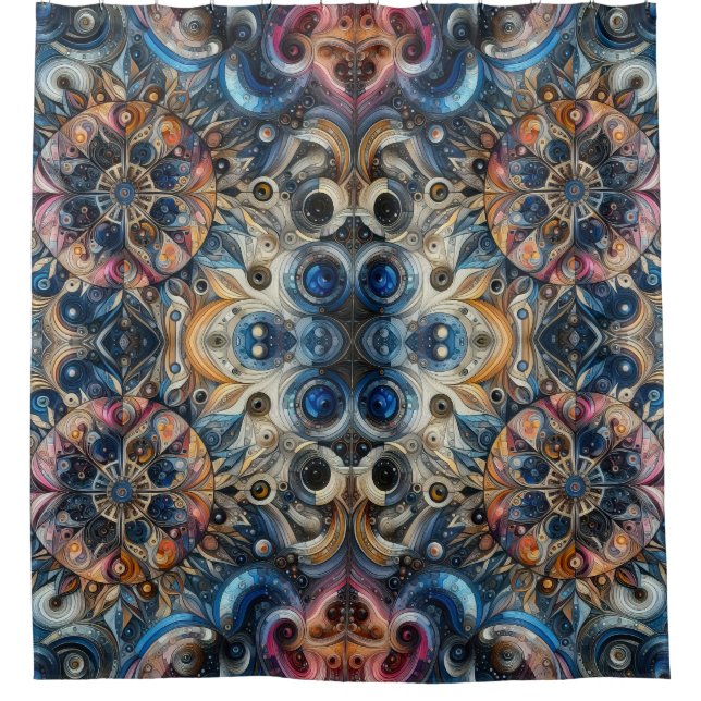Timepiece Shower Curtain (Front)