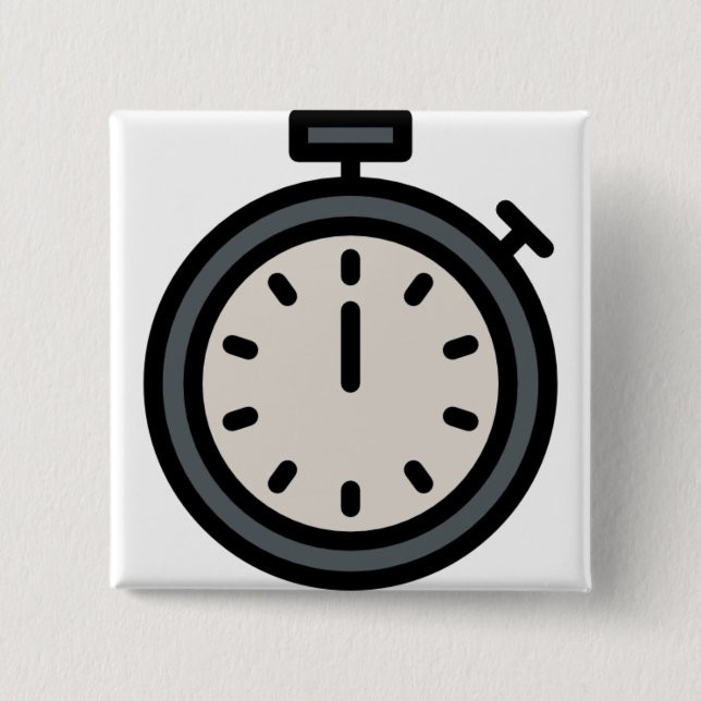timer 15 cm square badge (Front)