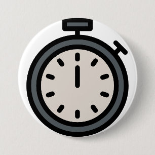 timer 7.5 cm round badge