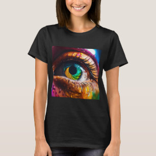 "Time's Gaze: Clock Reflection in Eye" T-Shirt