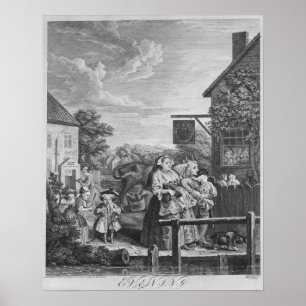 Times of the Day, Evening, 1738 Poster