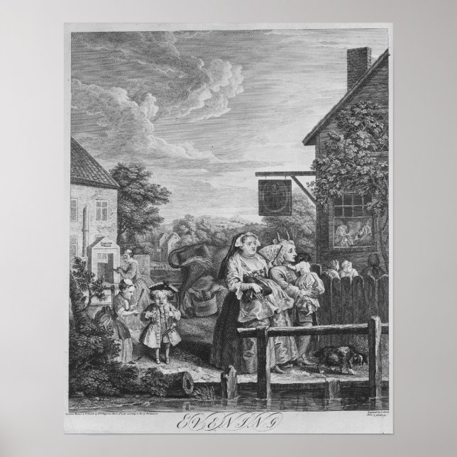 Times of the Day, Evening, 1738 Poster (Front)