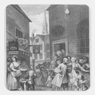 Times of the Day, Noon, 1738 Square Sticker