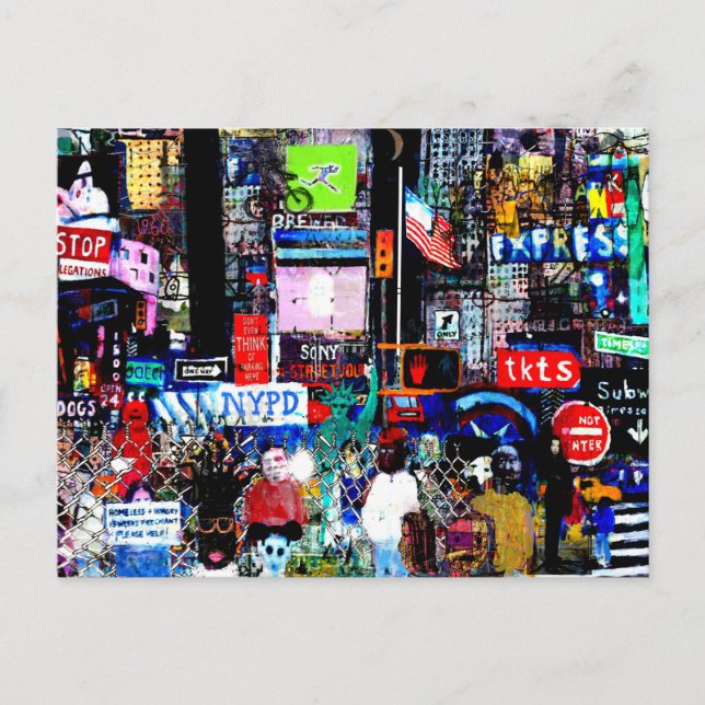 Times Square at Night  Postcard (Front)