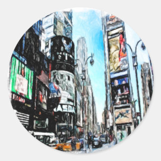 Times Square Classic Round Sticker