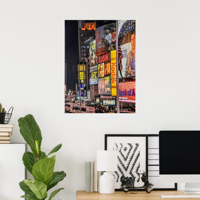Times Square Lights New York City Poster (Home Office)