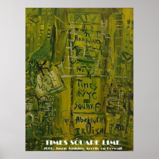 TIMES SQUARE LIME POSTER