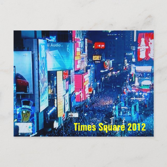 Times Square New Years Eve Holiday Postcard (Front)