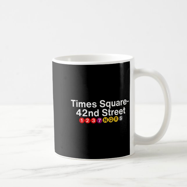 Times Square New York Subway Station Signs, Nyc Tr Coffee Mug (Right)