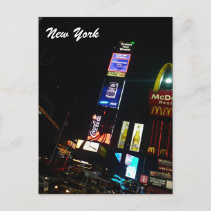 times square night postcard