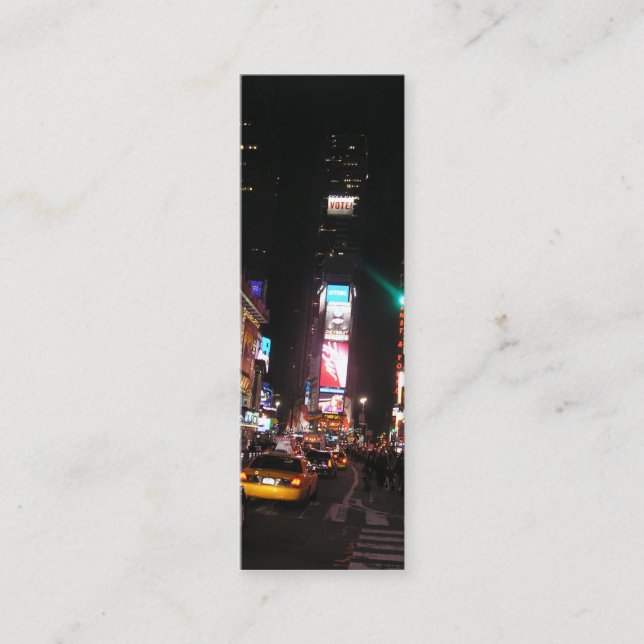 Times Square-NYC Bookmark Mini Business Card (Front)