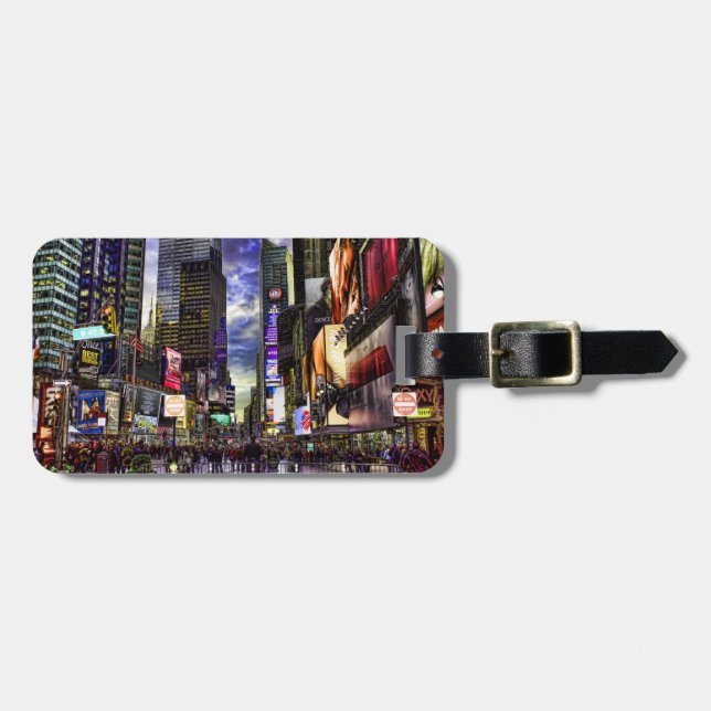 Times Square Photo in HDR Luggage Tag (Front Horizontal)