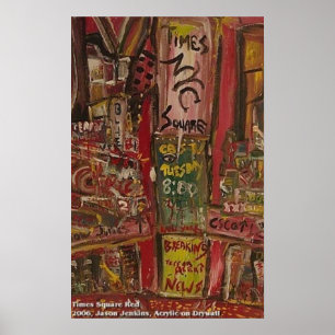 TIMES SQUARE RED POSTER