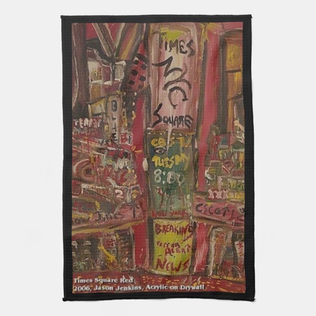 TIMES SQUARE RED TEA TOWEL (Vertical)
