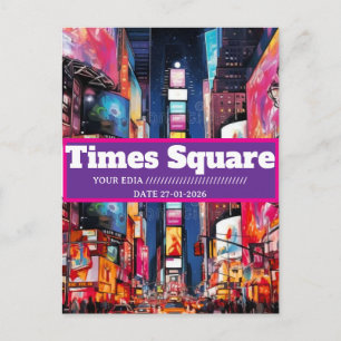 Times Square Travel Postcard, Times Square Postcar Postcard