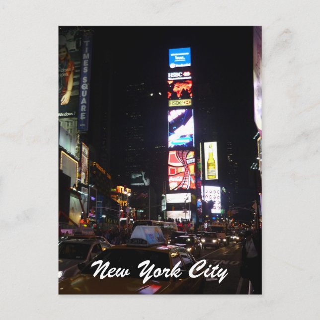 times square usa postcard (Front)