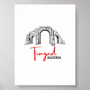 Timgad Algeria affiche for print