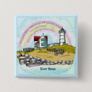 Timing Lighthouse 15 Cm Square Badge