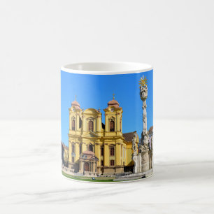 timisoara romania church dome landmark unirii squa coffee mug