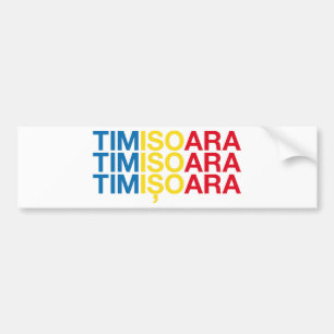 TIMISOARA Romanian Flag Bumper Sticker