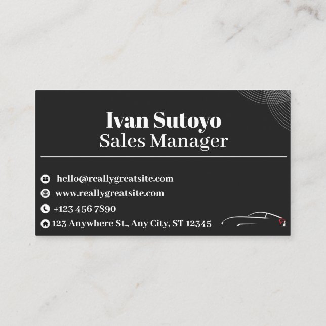 Timmerman — Automotive Care & Vehicle Enhancement Business Card (Back)