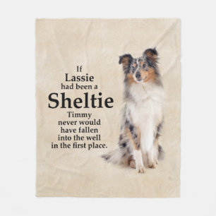 Timmy's Blue Merle Sheltie Fleece Blanet
