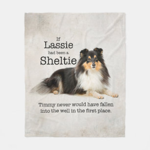 Timmy's Tri-Colour Sheltie Fleece Blanket