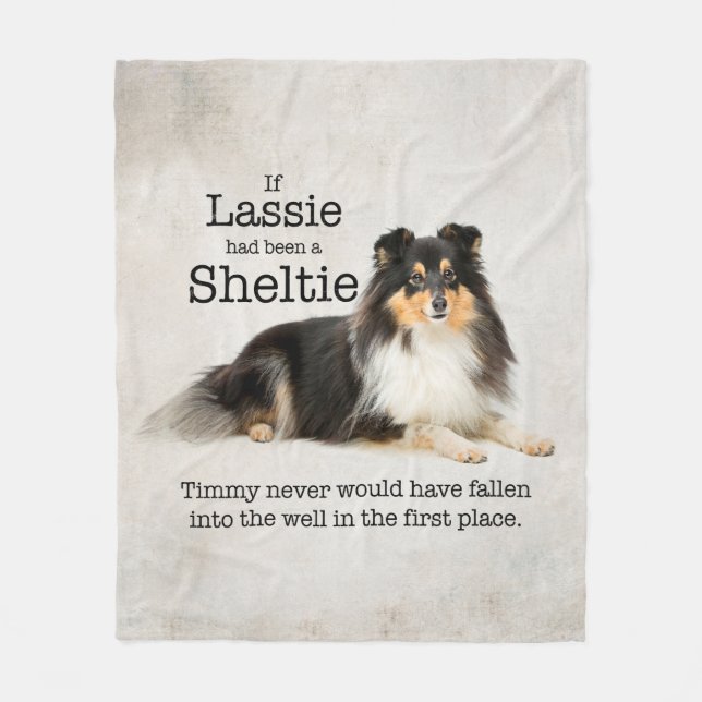 Timmy's Tri-Colour Sheltie Fleece Blanket (Front)