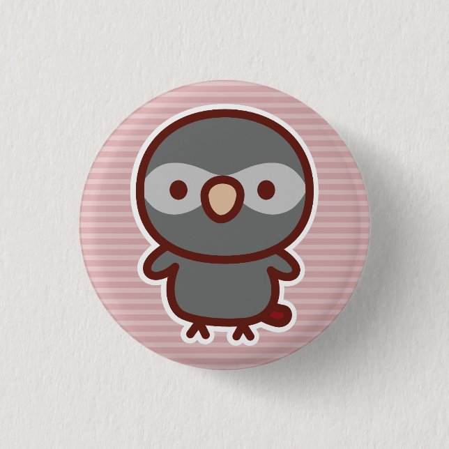 Timneh African Grey Parrot 3 Cm Round Badge (Front)