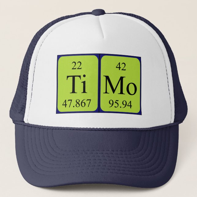 Timo periodic table name hat (Front)