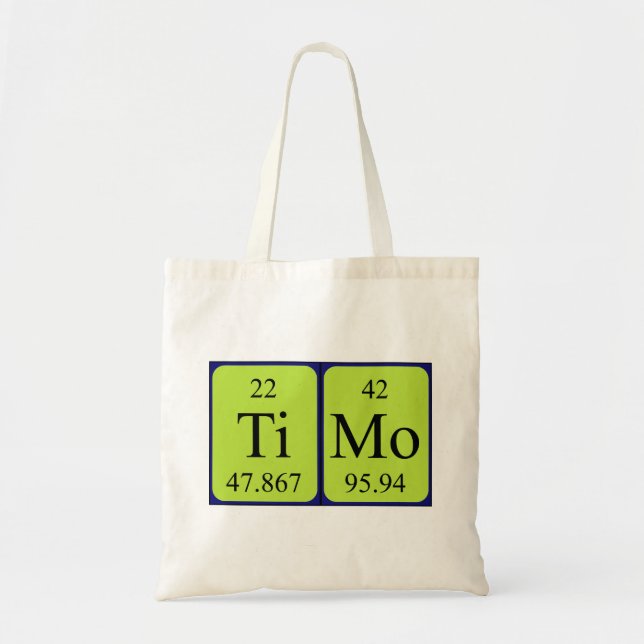 Timo periodic table name tote bag (Front)