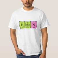 Timon periodic table name shirt