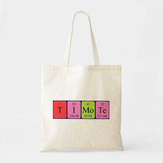 Timote periodic table name tote bag (Front)