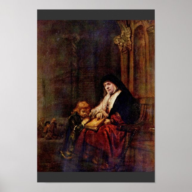 Timothy And His Grandmother By Rembrandt Harmensz. Poster (Front)